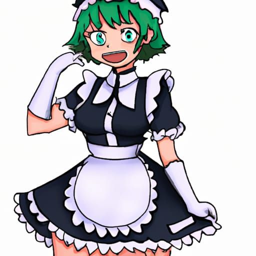 Deku in a maid outfit - AI Generated Artwork - NightCafe Creator