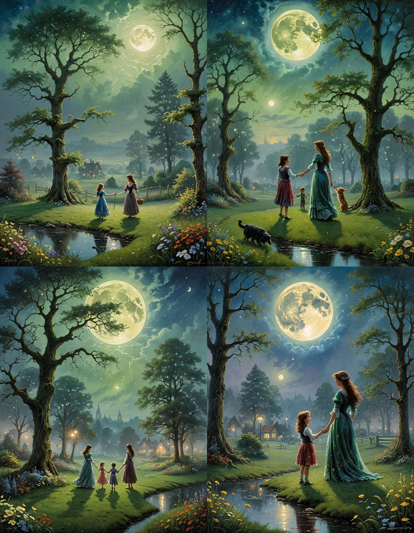Family at night