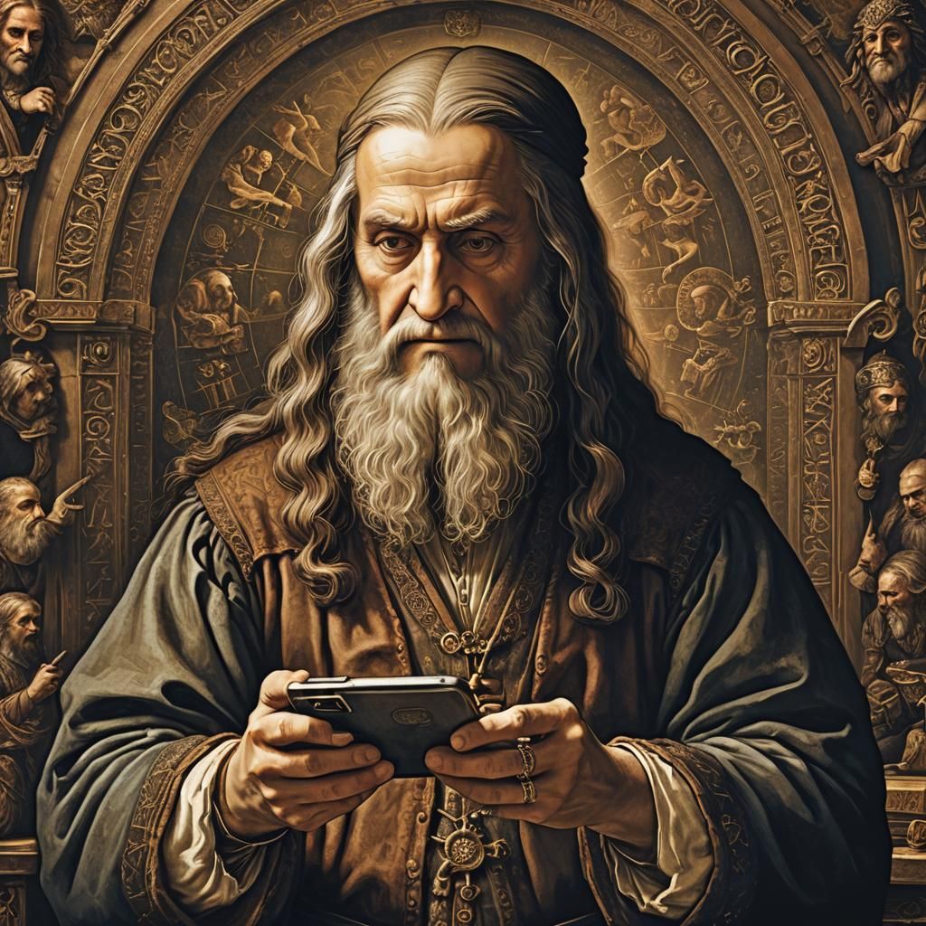 History which never existed - Leonardo da Vinci reads a mess...