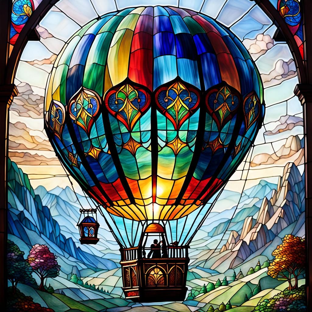 Stained Glass  Balloon  by @RedPixie