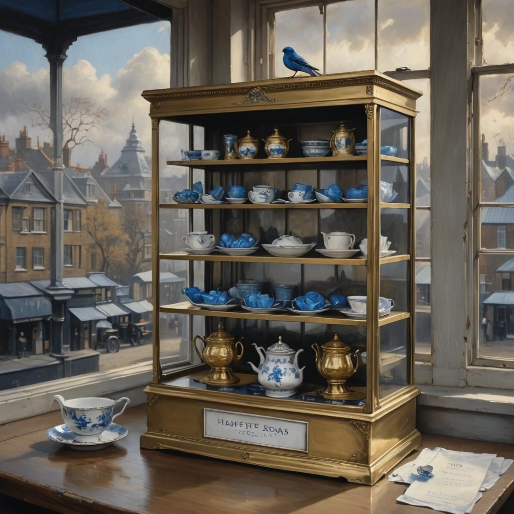 Golden sugar is seeping out of a sleek silver metal box with...