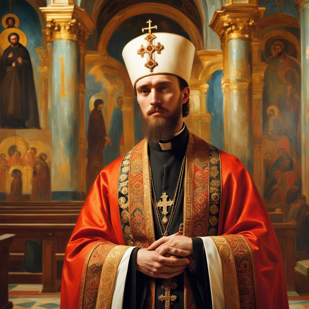 Portrait of a young Bishop