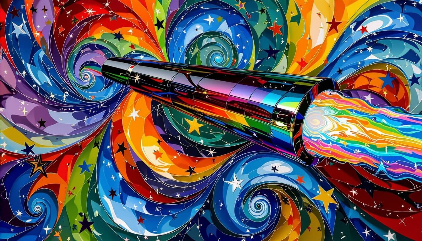 Disappearing into the Impasto paint cosmos!