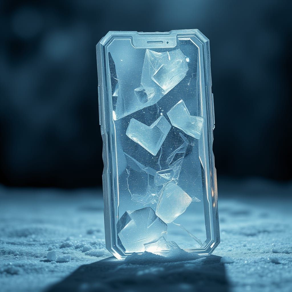 Ethereal Ice Smartphone in Ambient Light