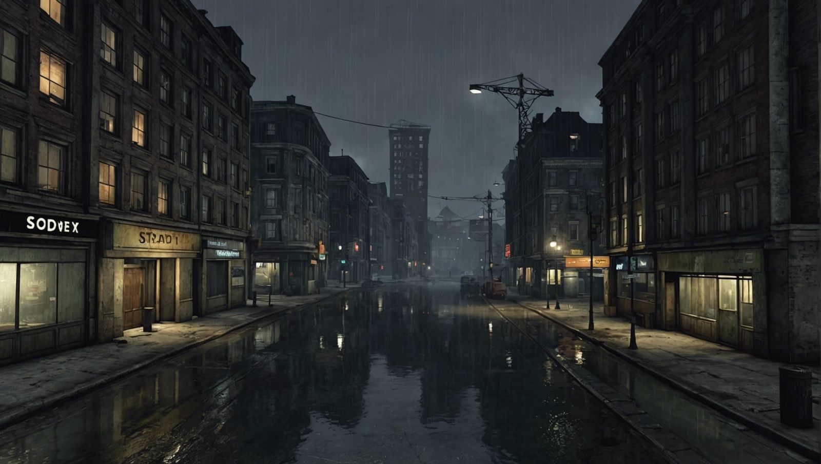 City 17 from Half-Life 2 Beta, night, rain - AI Generated Artwork ...