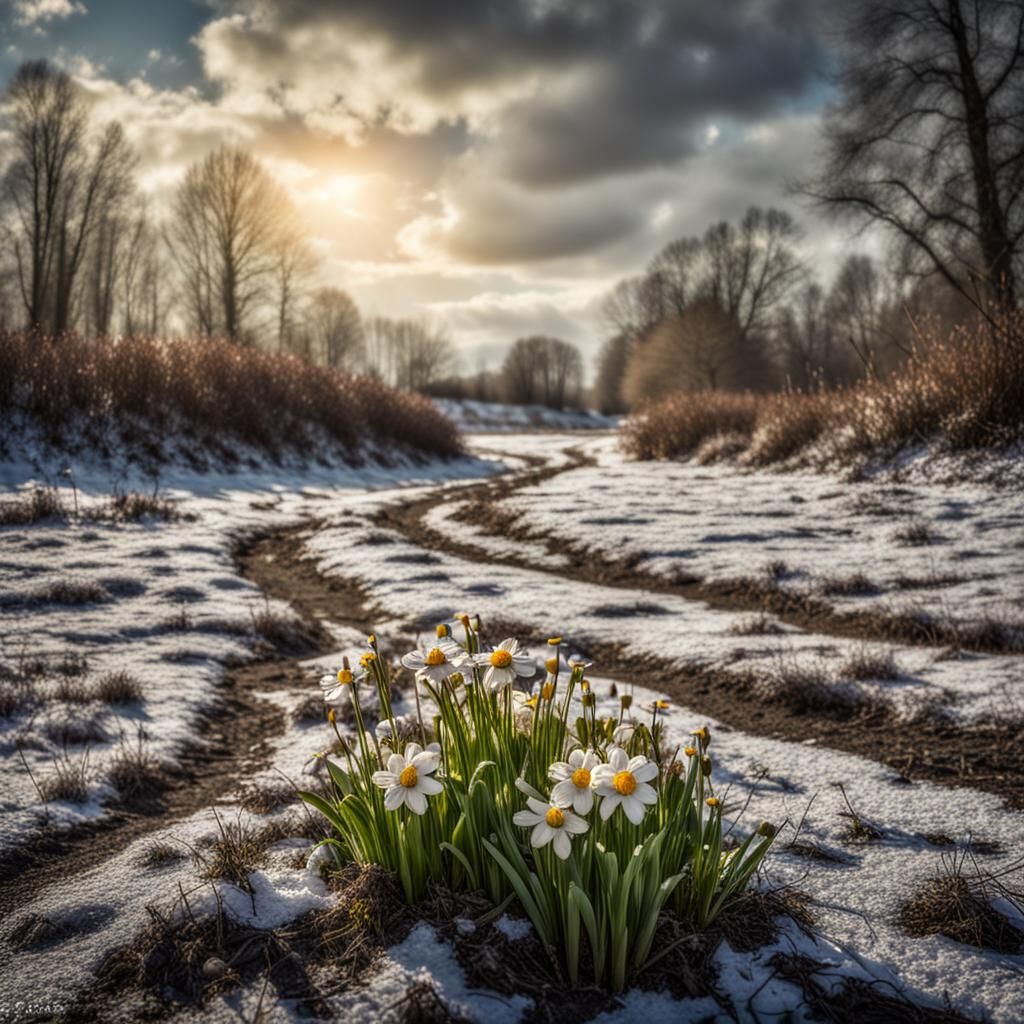 The First Flowers   by @Miriam Wolfdaughter