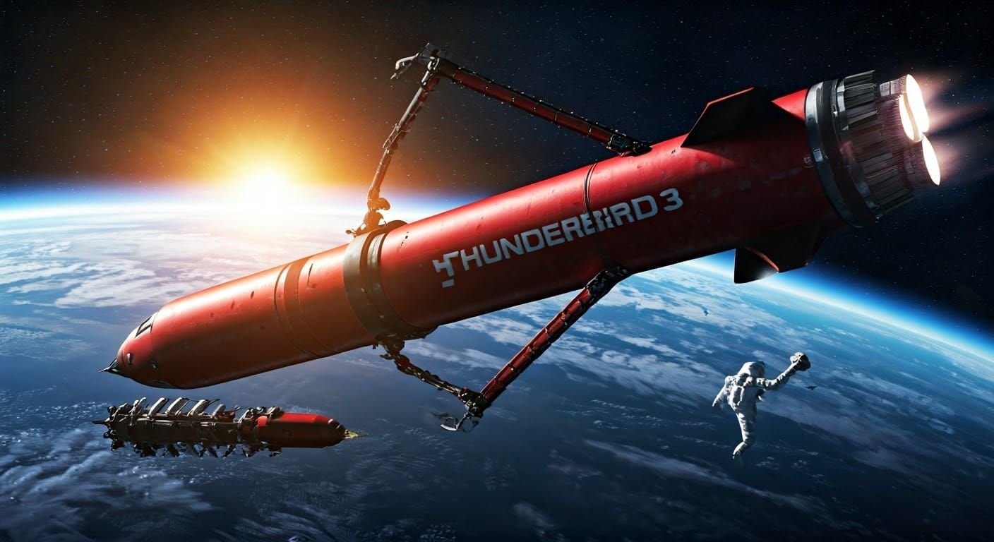 ”Thunderbird 3 is ready to deploy manipulator arms.”  by @StLOrca