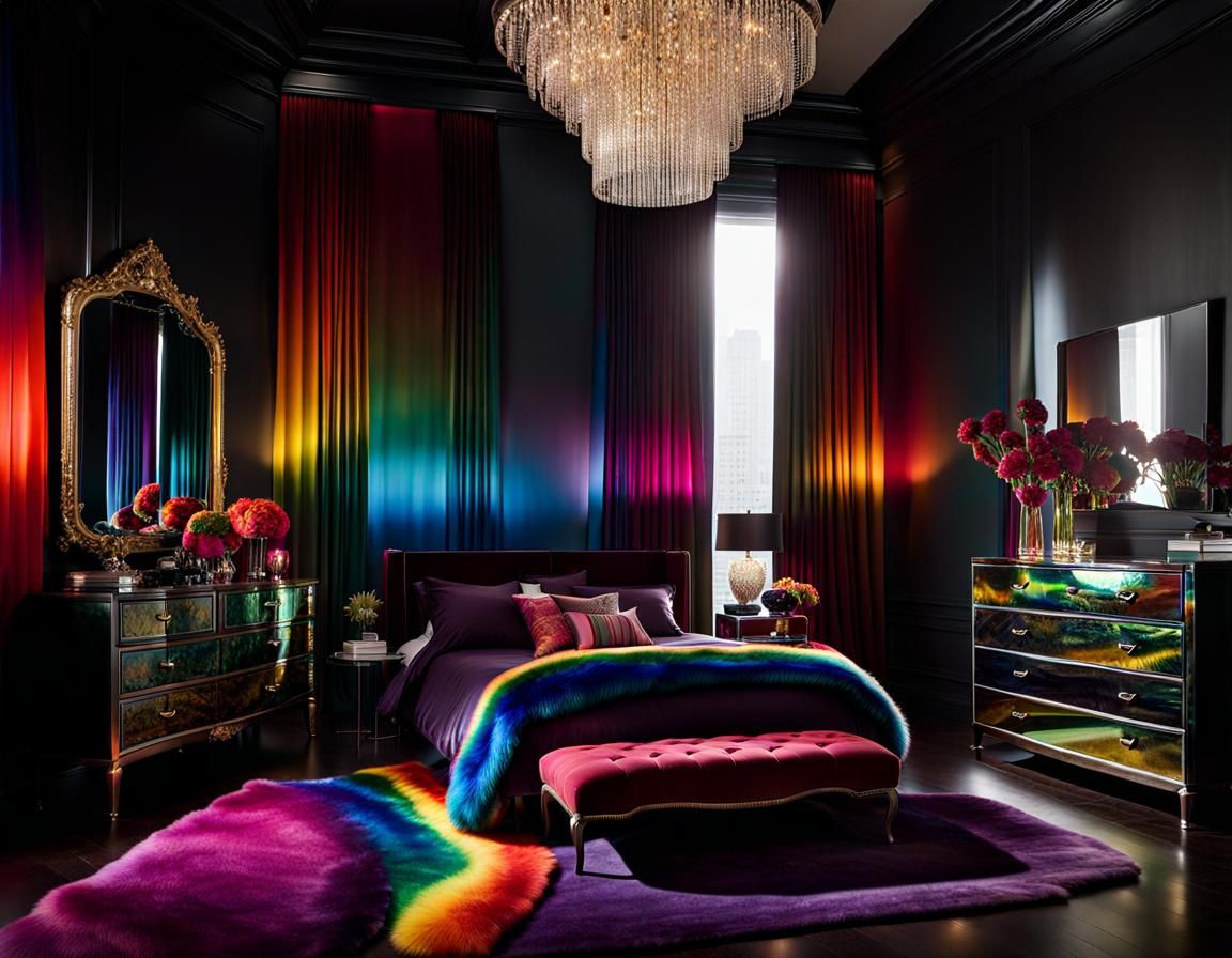 Dark Rainbow Bedroom 2