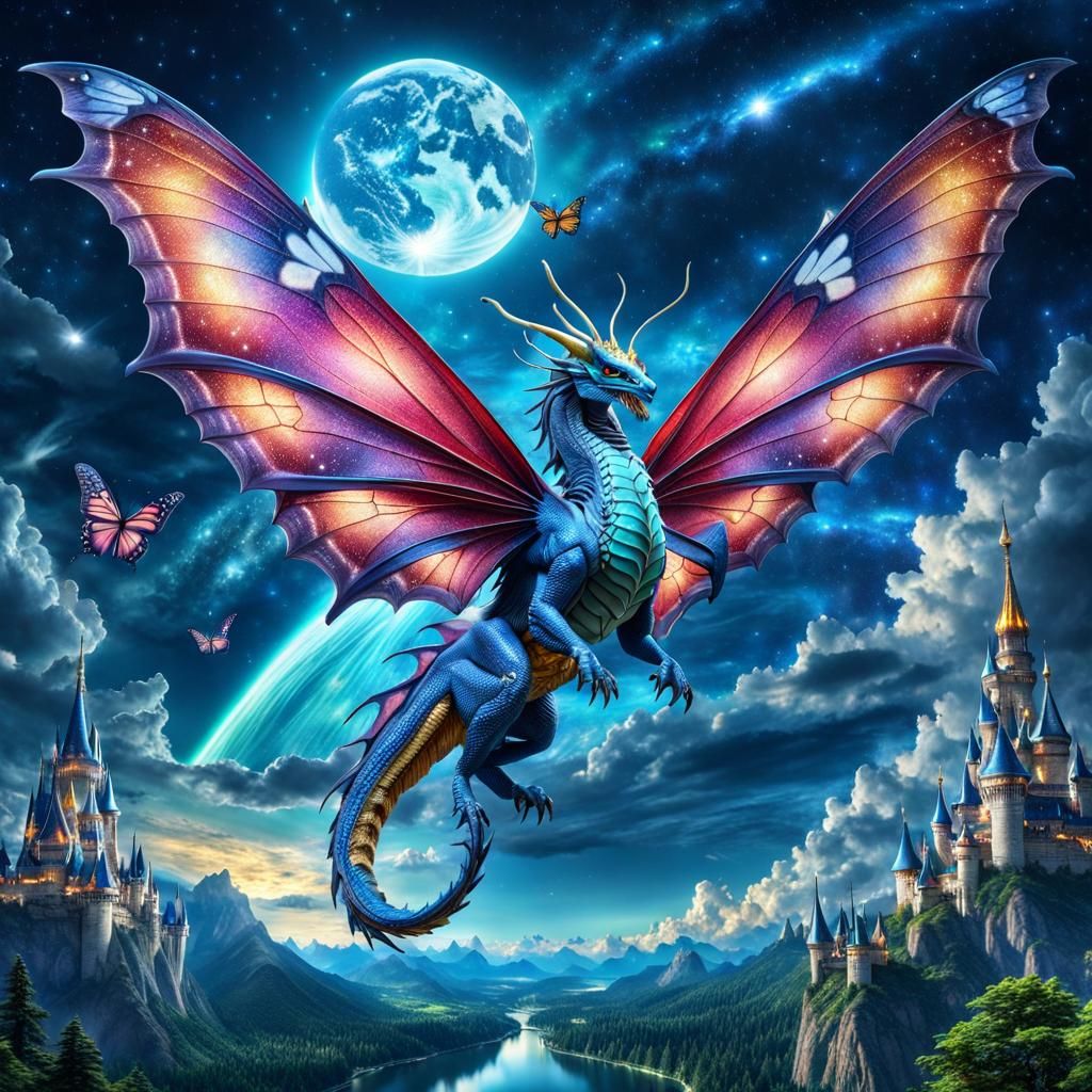 Butterfly Dragon - AI Generated Artwork - NightCafe Creator