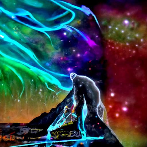 8k resolution holographic astral cosmic illustration mixed m...