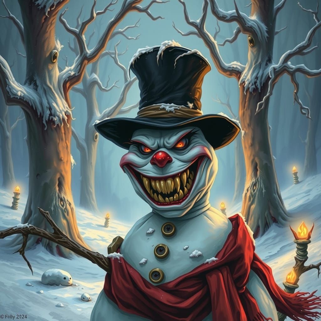 A wicked snowman  by @MacMikkola