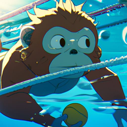 Water Polo Monkey Lover