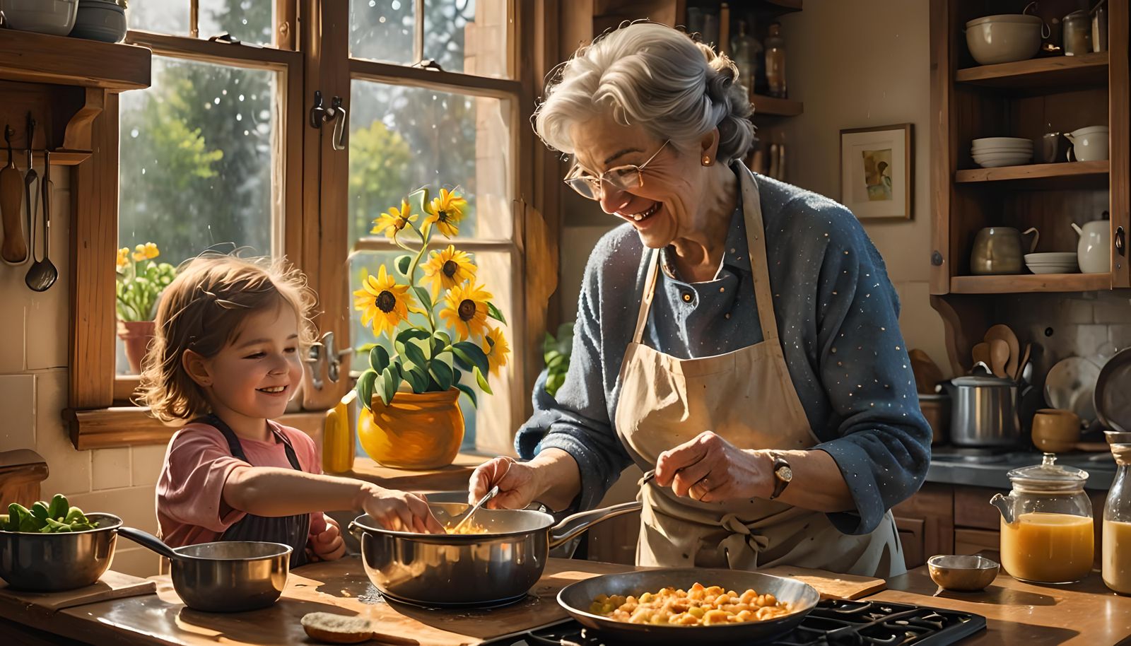 Learning about granny´s secret ingredients  :)  by @SONart