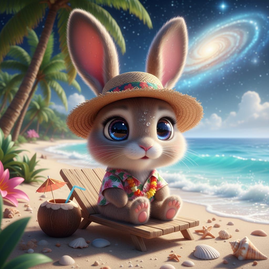 Bun Bun in Paradise.  by @Apok