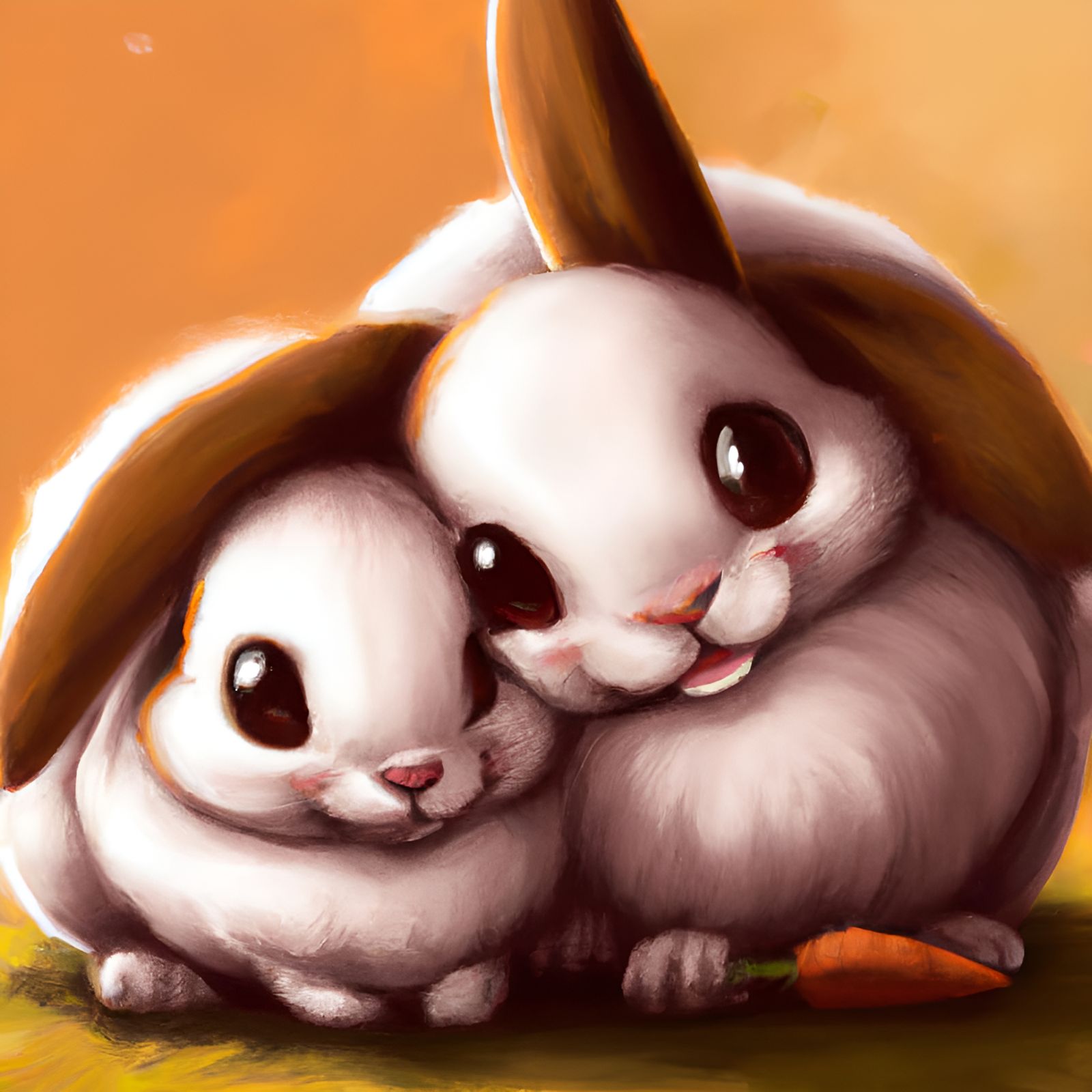 Bunny Love  by @CatFriend