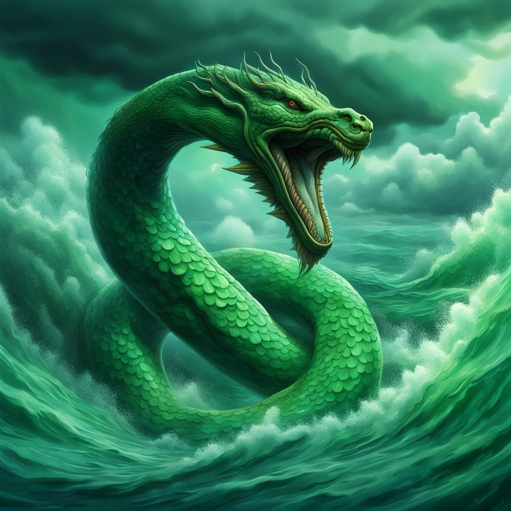 Hydra in the Ocean - AI Generated Artwork - NightCafe Creator