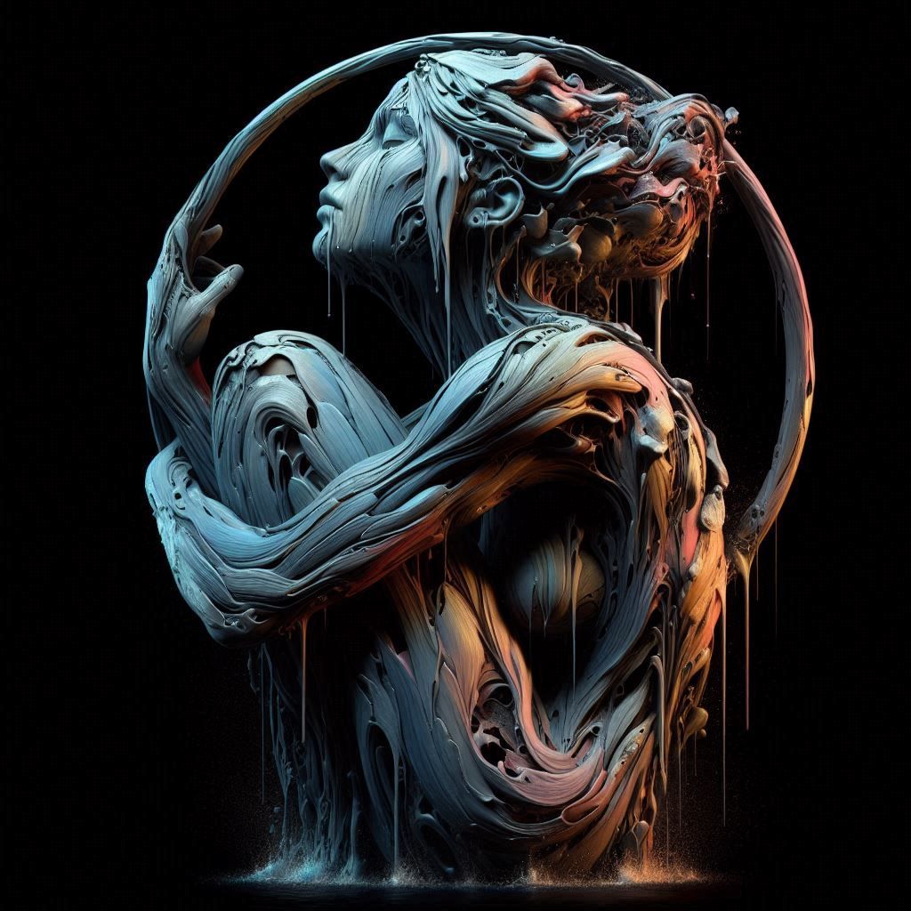 At the birth of the world. Sculpture.