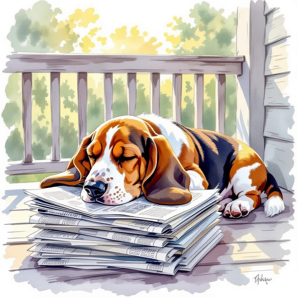 napping on porch  by @SleepySnow