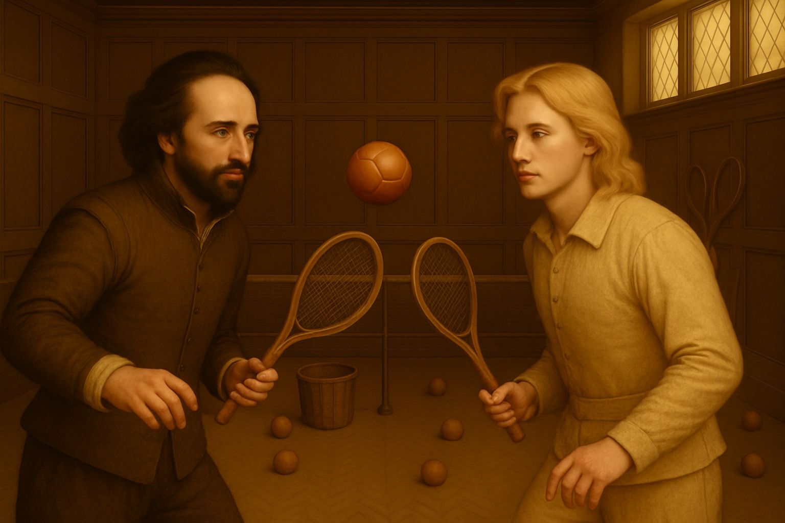 Henry gives Will an idea: You should include a tennis party in your new play!
