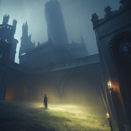 Creepy Castle Courtyard