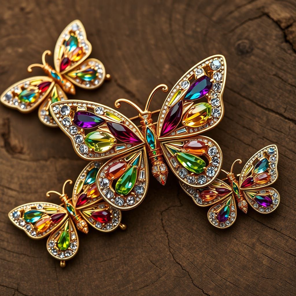 Butterfly Brooches  by @ImaginatorLucy