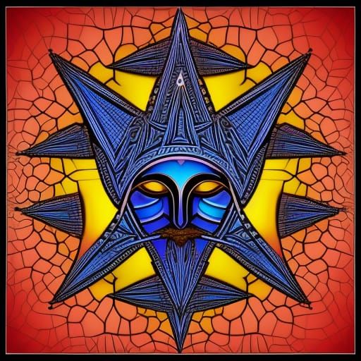 Minor arcana tarot 5 of cups fractal 