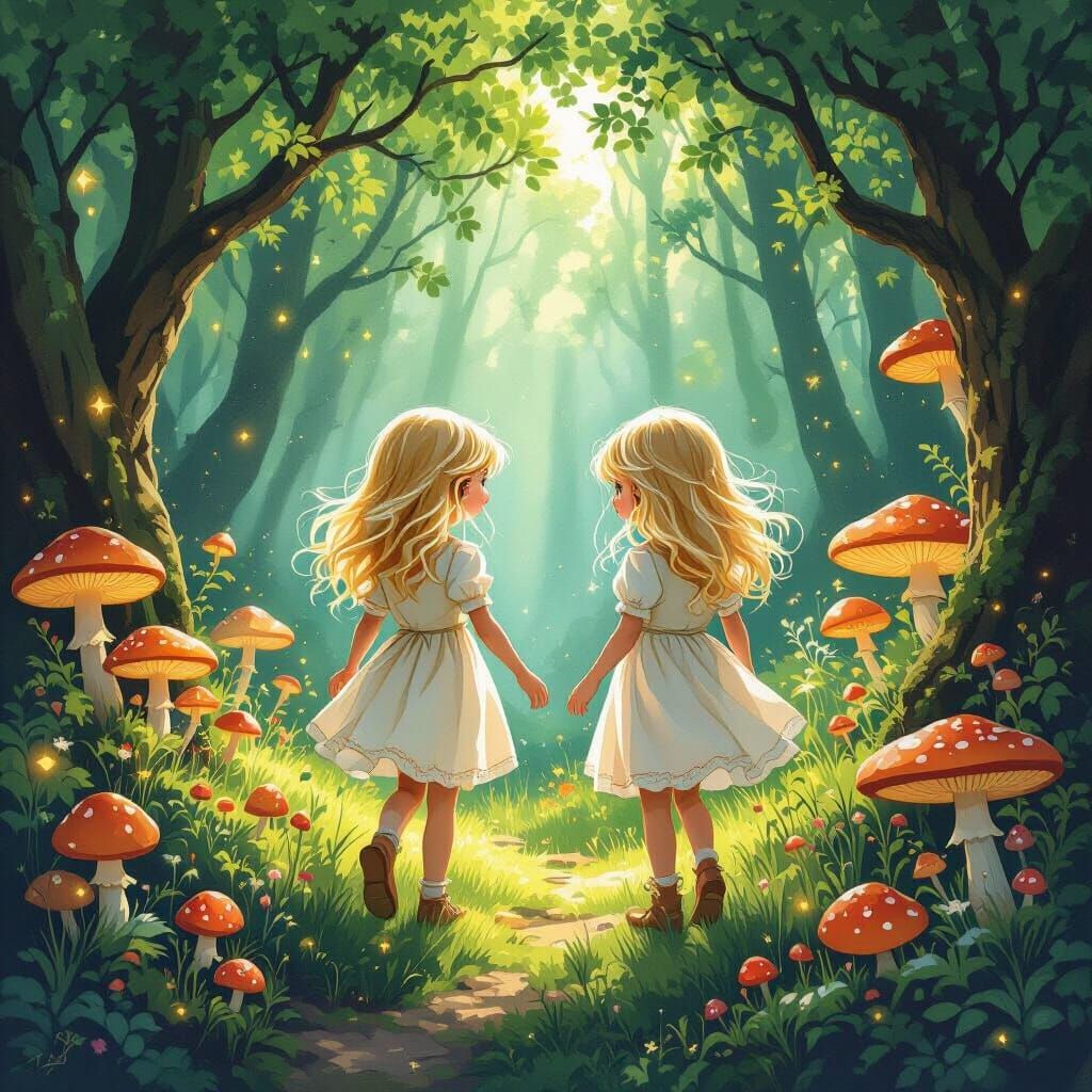 Magical Forest Exploration by Twin Sisters