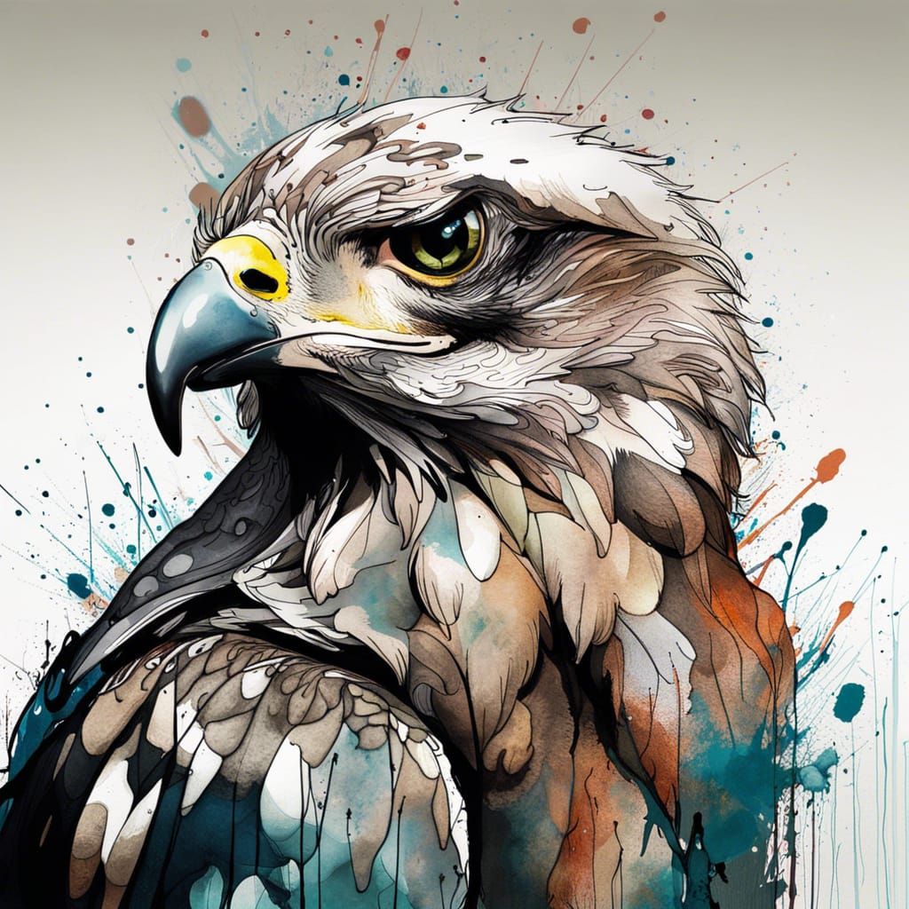 stunning interesting buzzard, beautiful and adorable | beautiful round reflective eyes | Hyper realistic ...  by @Buzz