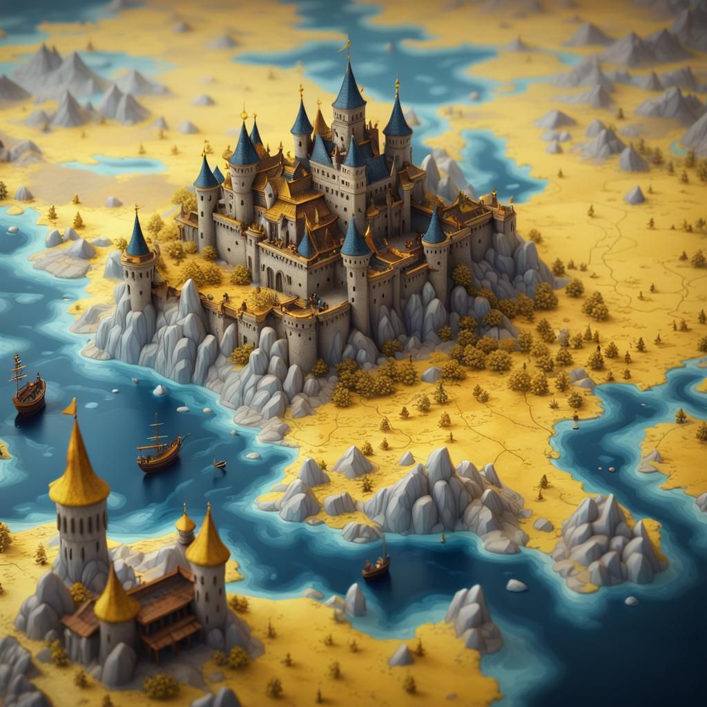 Castle land map AI Generated Artwork NightCafe Creator