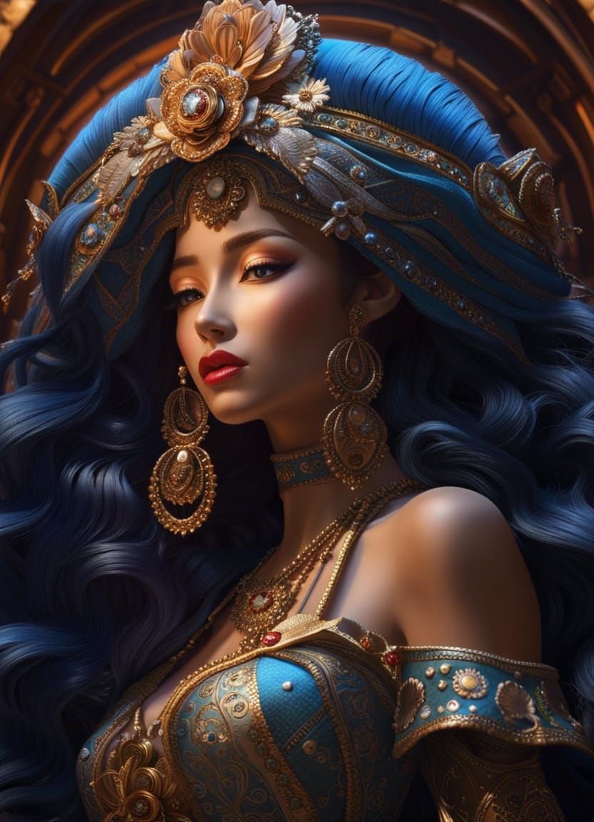 Atraalda - Goddess of Azure Beauty - AI Generated Artwork - NightCafe ...