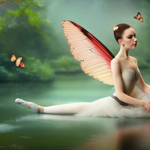 Ballet Cancer with Butterflies