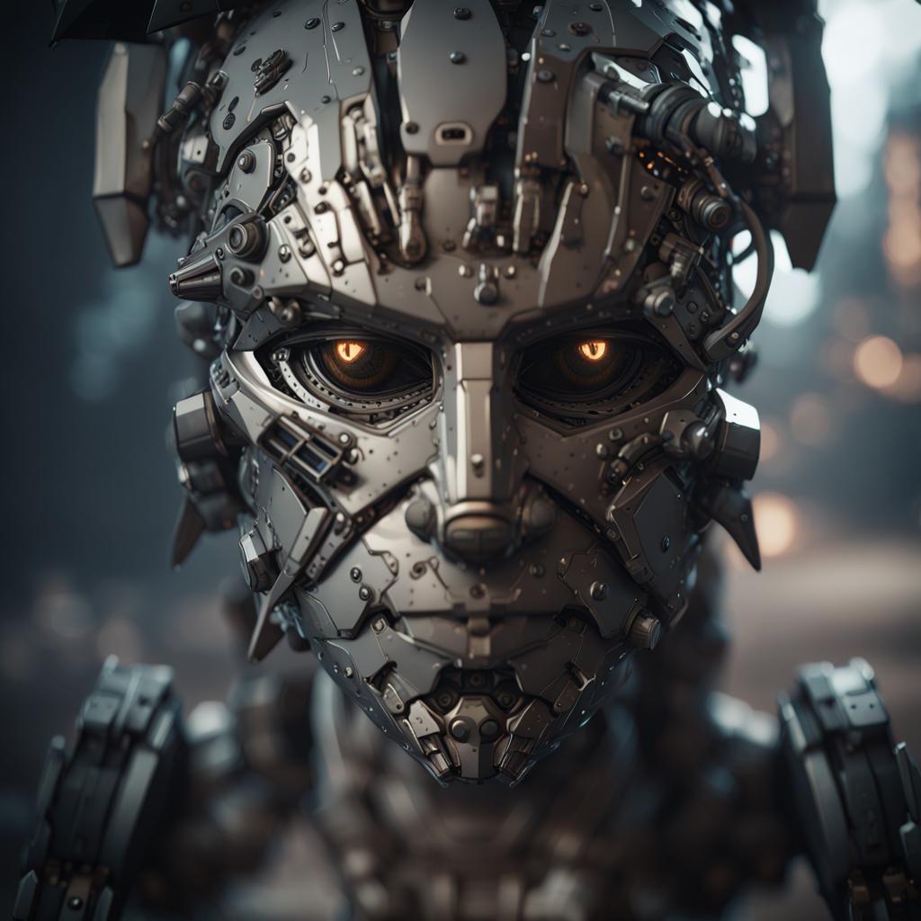 The Witcher, le loup blanc intricate mech details,