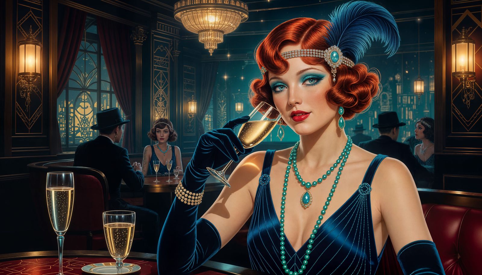 Lonely Gal in a Speak-Easy Club  by @Darrian-Ashoka-Imagery