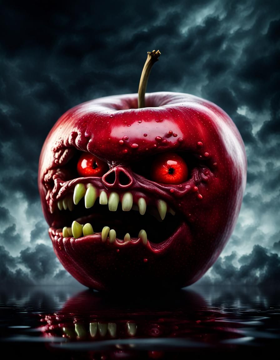Creepy AF Zombie Apple  by @Victoria Gates
