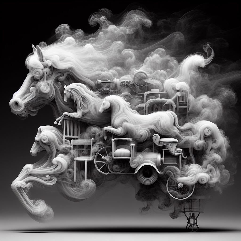 Pferdephantasien und Dinge aus Rauch