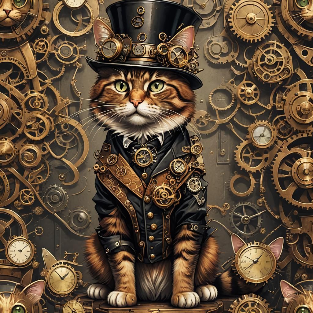 Steampunk cat