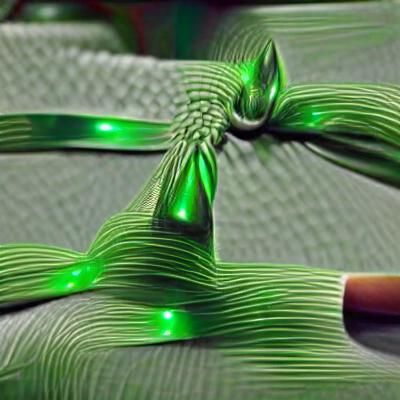 Green electric surging through conductables 8k resolution