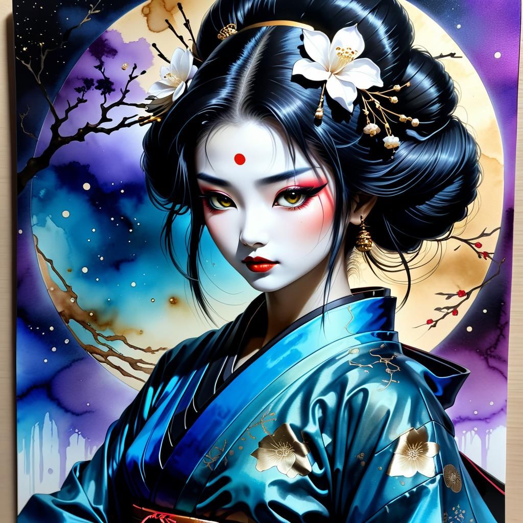 Shadowy Geisha - AI Generated Artwork - NightCafe Creator