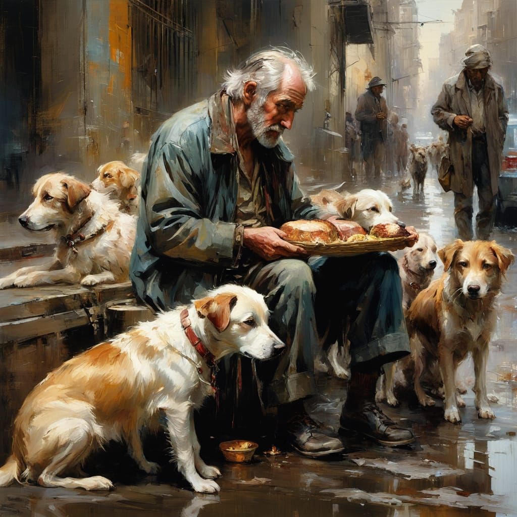 He Has Nothing — Yet Shares Everything  by @Artless