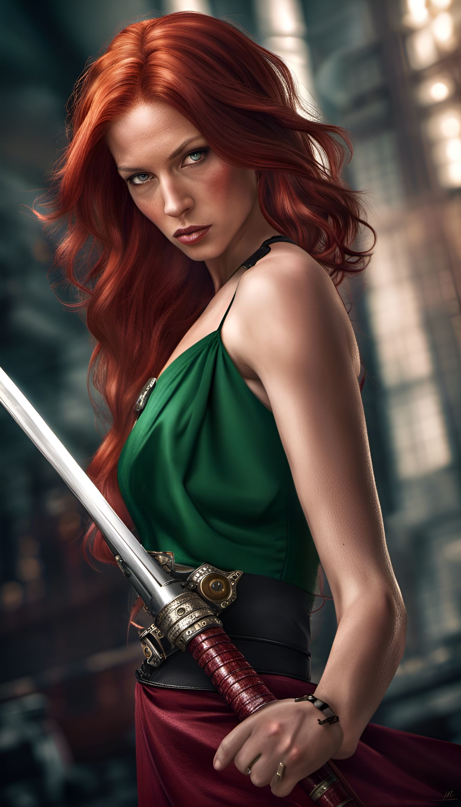 Super Spy Erin Angela with Katana