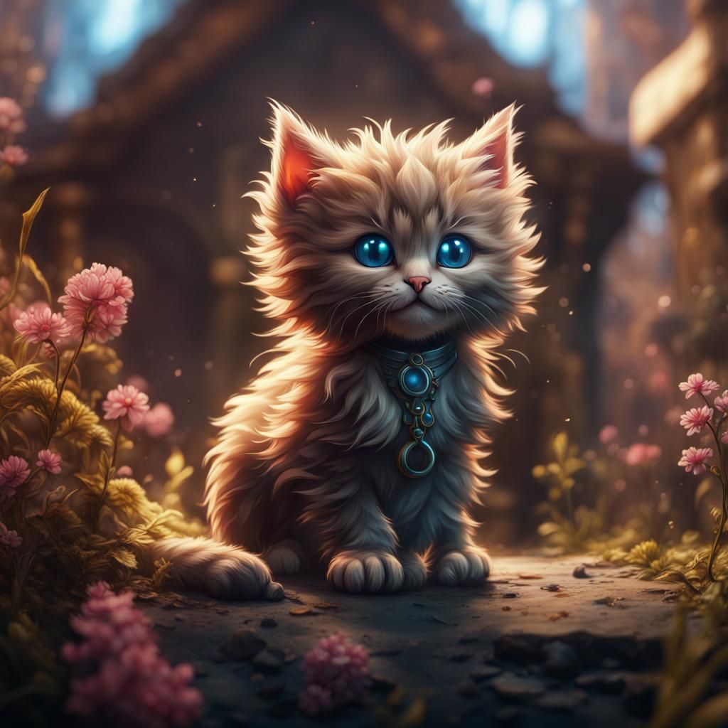 Furry kitten