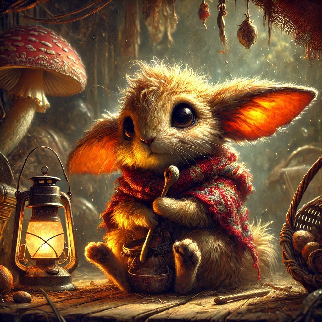 adorable fairy-tale fantasy creature portrait..