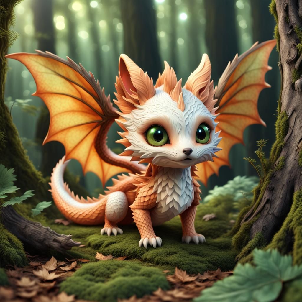 Little fox Dragon - AI Generated Artwork - NightCafe Creator