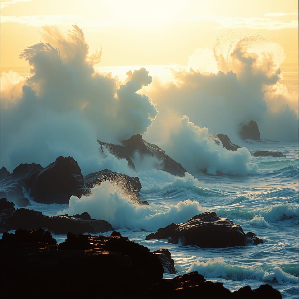 waves driven by the incoming gale  by @Steph7