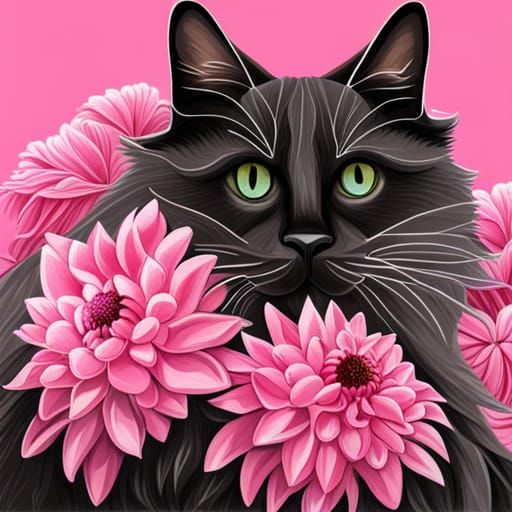 long-haired-black-cat-ai-generated-artwork-nightcafe-creator