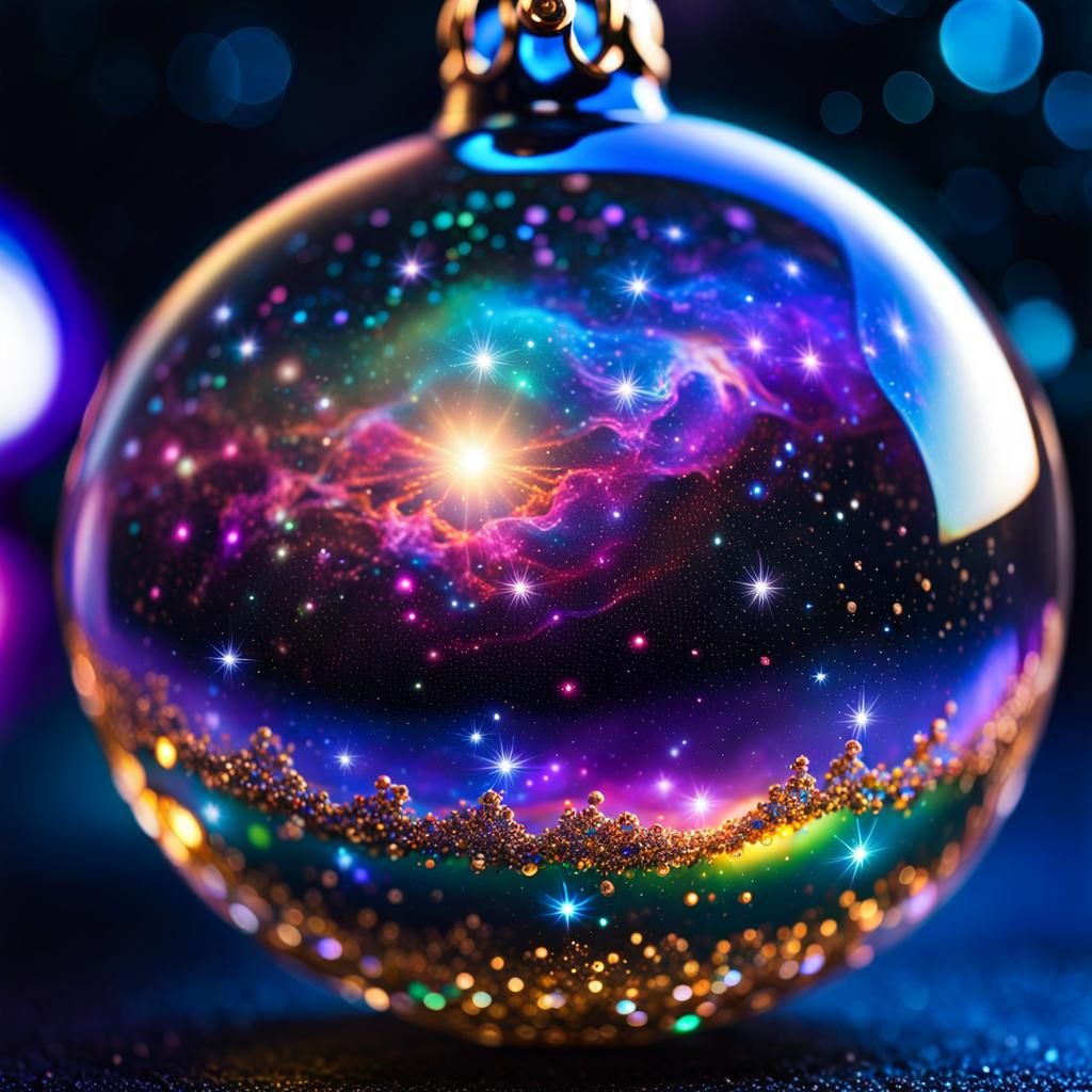 Iridescent Christmas Baubles - AI Generated Artwork - NightCafe Creator