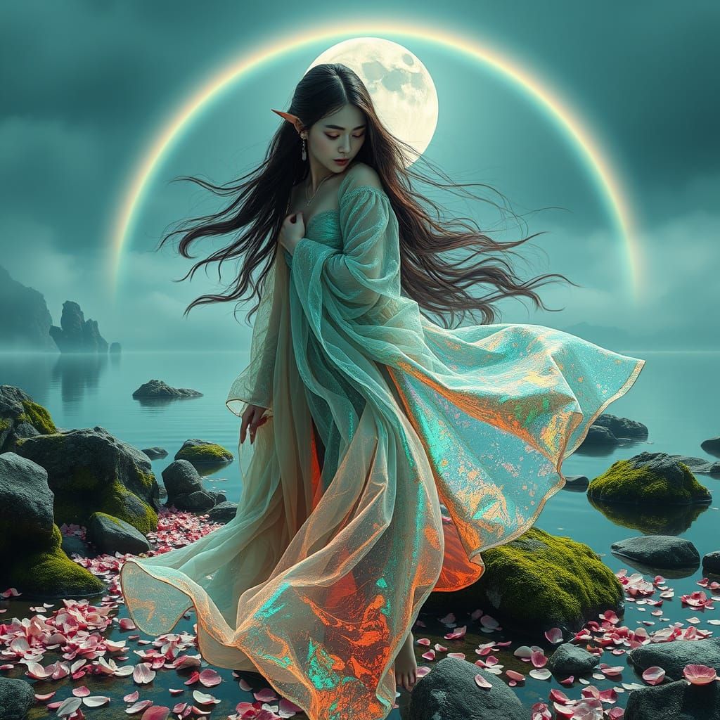 Ethereal Elven Dreamscapes in Moonlit Splendor
