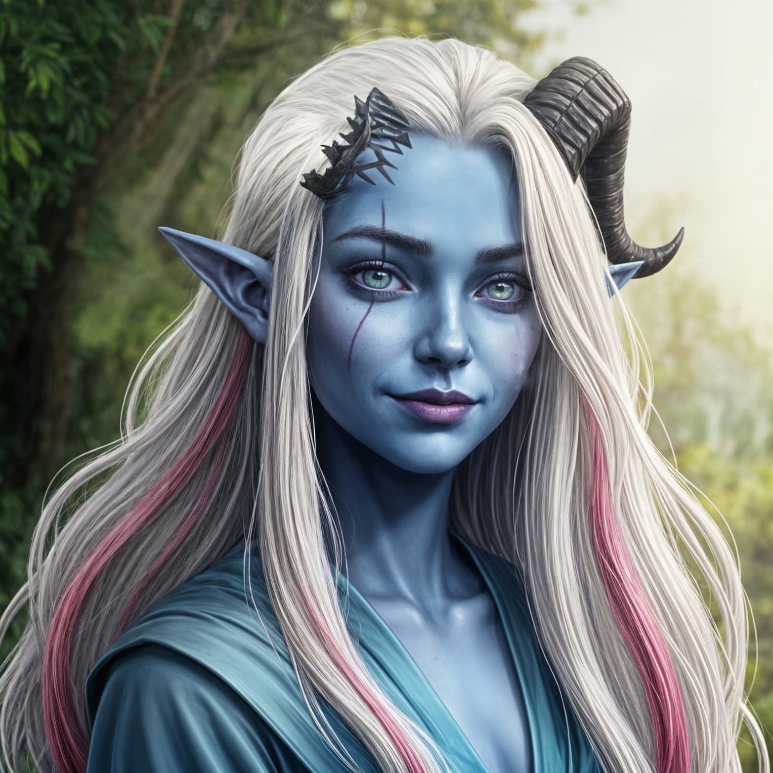 Blue Tiefling