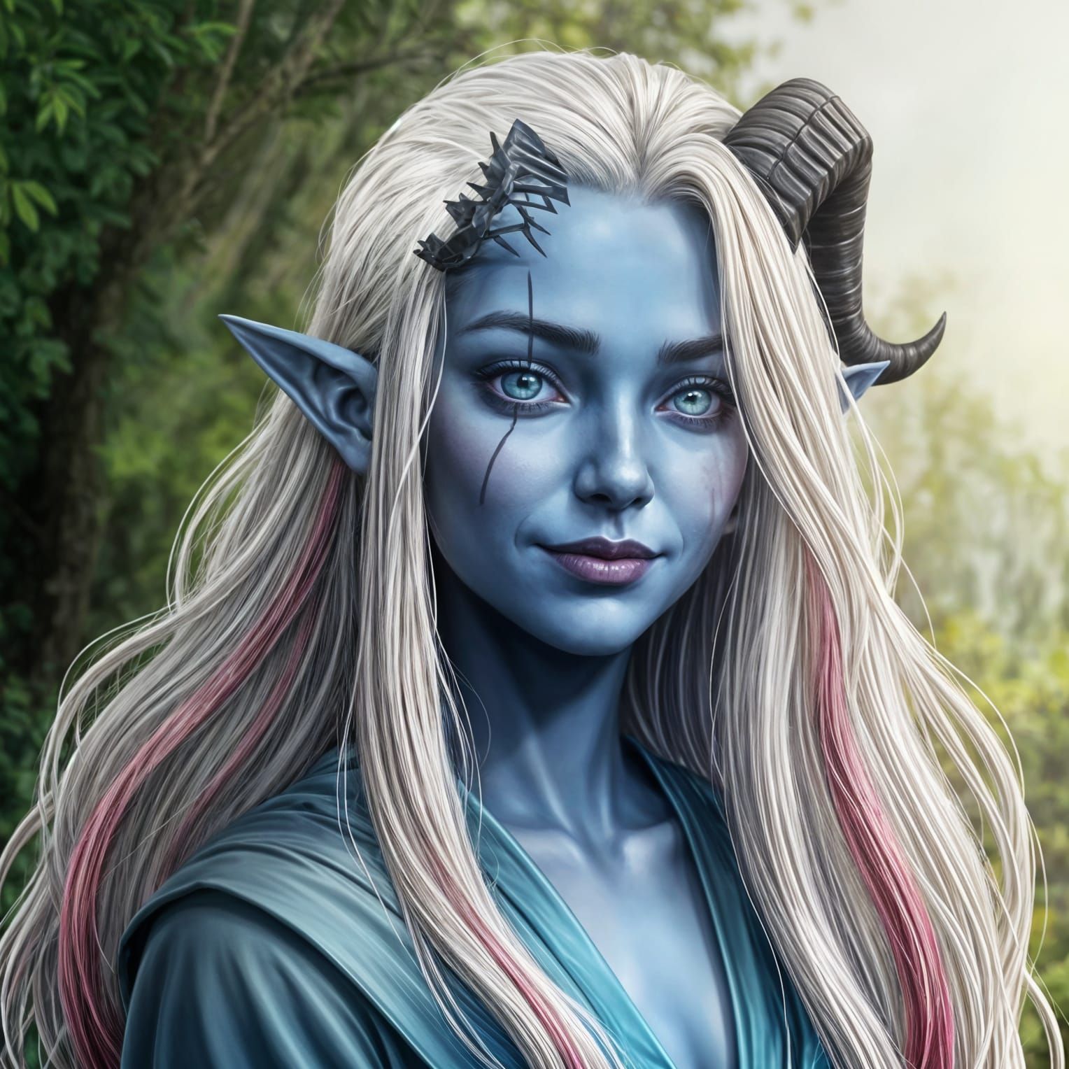 Blue Tiefling