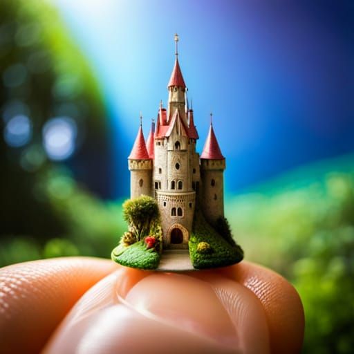 elaborate fairy tale castle miniature on James Gurney  pre-r...